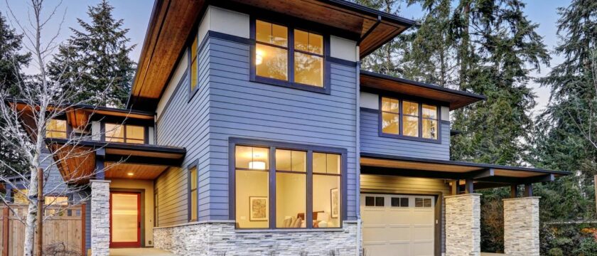 high end home with space above garage